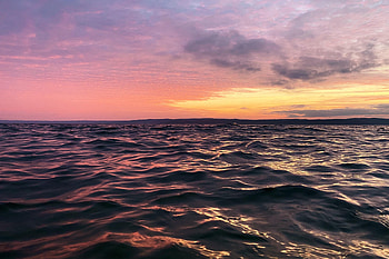 Nature, Water, Sunset, Waves, Horizon HD wallpaper