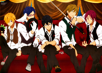 ! Iwatobi Swim Club, Nagisa Hazuki, Makoto Tachibana, Anime, Rin Matsuoka, Haruka Nanase, Anime guys, Rei Ryugazaki, Cards, Suits, Poker, , Dove, Hat, Pool, Male HD wallpaper