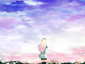 Waiting for You..., alto, anime, sky, macross, macross f, papercraft, saotome, sheryl nome HD wallpaper