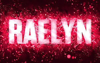 Happy Birtay Raelyn, , pink neon lights, Raelyn name, creative, Raelyn Happy Birtay, Raelyn Birtay, popular american female names, with Raelyn name, Raelyn HD wallpaper