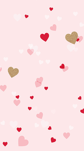 Hearts pattern HD phone wallpaper