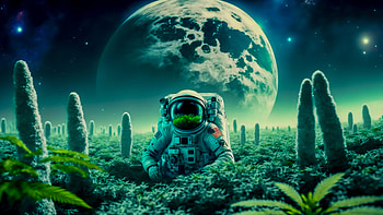 Astronaut In Dreamy Land, astronaut, artist, artwork, digital-art HD wallpaper