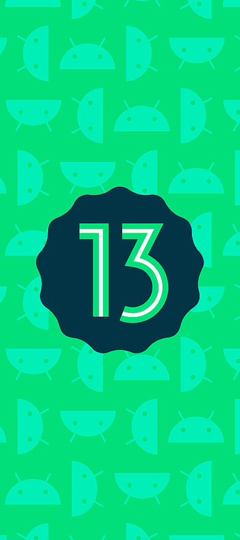 Android 13, aqua, symbol HD phone wallpaper
