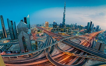Dubai Highway, United Arab Emirates HD wallpaper