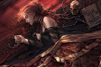 Sleeping, women, girl, Redhead, fantasy HD wallpaper
