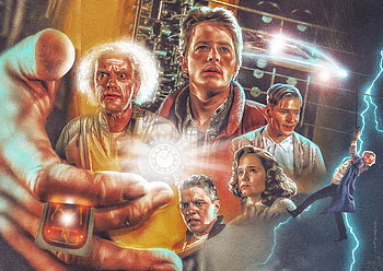 Back to the Future — Neon Time-Drive, movie, Back To The Future HD wallpaper