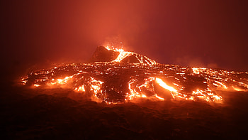 Fagradalsfjall, Iceland, night, Iceland, landscape, nature, Fagradalsfjall, lava, mountain HD wallpaper