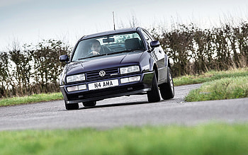 Volkswagen Corrado VR6 Storm, raceway, 1994 cars, UK-spec, motion blur, 1994 Volkswagen Corrado, german cars, Volkswagen HD wallpaper
