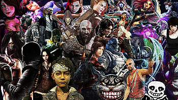 Multiple Video Game Characters in one , fortnite, superheroes, style, rainbow six siege, crazy cat, faith, far cry 3, lara croft, Overwatch, Mileena, devil may cry, kratos, widow, God of war, devils cartel, Widowmaker, 4, mirrors edge, diablo, army of two, malthael, ar, Mortal Kombat, the last of us, dmc, borderlands, hero, alice, vaas, league of legends, moxxie, undertale, alice madness returns, rainbow six, dishonored, injustice, mass effect, reaper, dark, texture, video games, tomb rider, ellie HD wallpaper