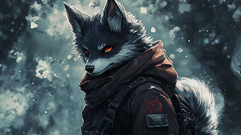 Artistic : Fierce Anthropomorphic Wolf, furry (anthropomorphic), wolf, artistic HD wallpaper