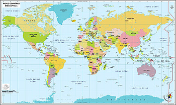 World Map Political Country And Capitals New, Countries Map HD wallpaper