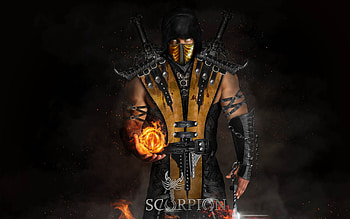 Mortal Kombat X - Scorpion, scorpion, 3d, video games, characters, mortal kombat HD wallpaper