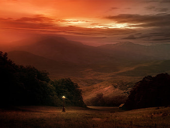 Landscape, Sunset HD wallpaper