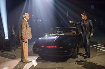 Blue whale temperature, Knight Rider's cool ride, Red car allure, Unique combination HD wallpaper