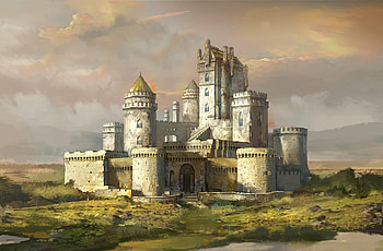 Castle, architecture, artwork HD wallpaper