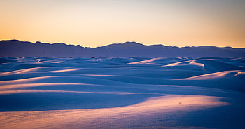 Winter, landscape, sunrise, snow layer HD wallpaper