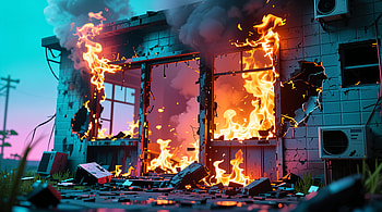 fire, window HD wallpaper