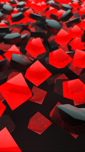 Black And Red, Cubes HD phone wallpaper