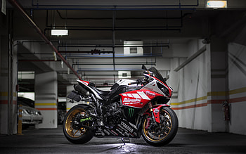 2022, Yamaha YZF-R1, , front view, exterior, black red YZF-R1, japanese sportbikes, Yamaha HD wallpaper