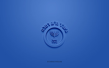 Beitar Tel Aviv Bat Yam FC, creative 3D logo, blue background, Liga Leumit, 3d emblem, Israel Football Club, Tel Aviv, Israel, 3d art, football, Beitar Tel Aviv Bat Yam 3d logo HD wallpaper