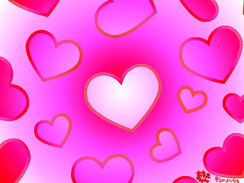 HeartsAlaMode, white hearts, hotpink, hotred HD wallpaper
