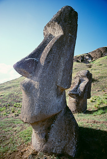 Easter Island moai, Stone statues, Cultural treasures, Impressive craftsmanship HD phone wallpaper