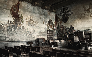 Courthouse, inside, architecture, mural, beautiful HD wallpaper