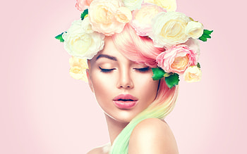 Girl, Roses, Face, Get, Makeup HD wallpaper
