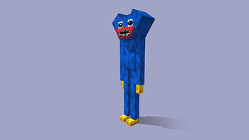 Huggy Wuggy, 3D model, Detailed rendering, Gaming collectibles HD wallpaper