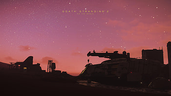 Death Stranding — Sunset Outpost Silhouette, Video Game HD wallpaper
