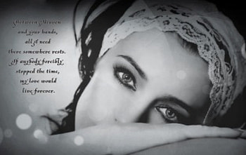 All I need, eyes, words, love, woman HD wallpaper