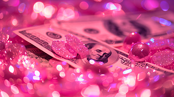 Pink Money , money, pink money, pink, glitter HD wallpaper