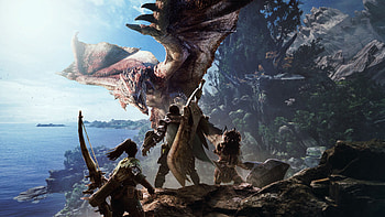Coastal Clash — Monster Hunter: World, video game, Monster Hunter: World HD wallpaper