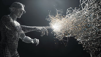 Digital Genesis — Wireframe, Android, Network, Data, Technology HD wallpaper