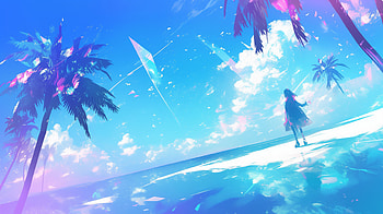 Island Paradise: for a Dreamy Escape, island paradise, beach, sky, palm tree, ocean HD wallpaper