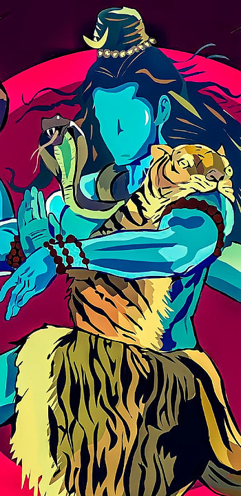Lord Shiva, art, neelakanta HD phone wallpaper