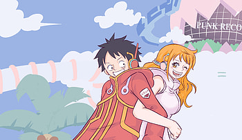 Luffy & Nami (Egghead Island), Anime, One Piece, Monkey D. Luffy, Nami (One Piece) HD wallpaper