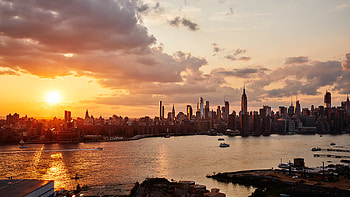 The East River, New York Sunset HD wallpaper