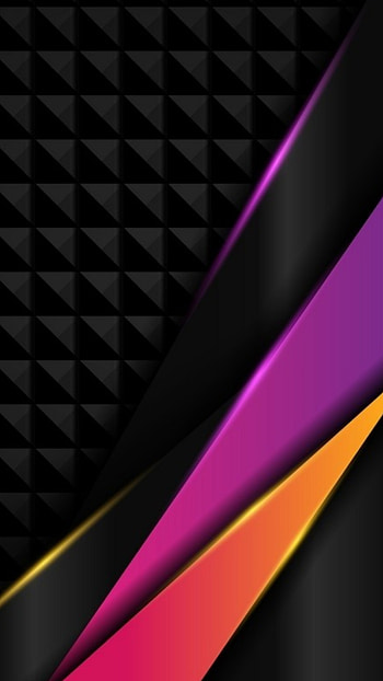black amoled purple 3d, digital, orange, material, modern, texture, design, layers, pattern, abstract, tint HD phone wallpaper