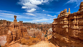 Bryce Canyon National Park, UT, clouds, landscape, sky, rocks, mountains, usa HD wallpaper