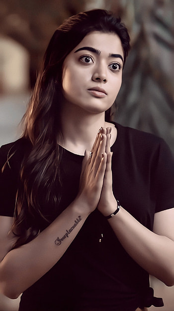 Rashmikha Mandhana, face, Rashmikha_Mandhana HD phone wallpaper