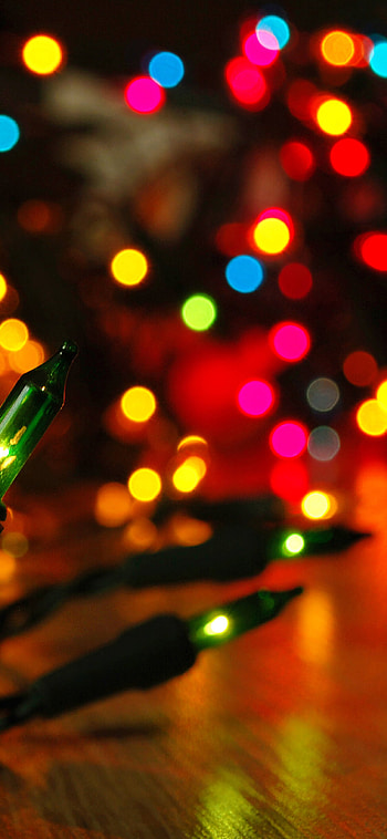 Bokeh, Christmas Lights HD phone wallpaper