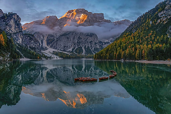 The-Dolomites, Dolomites, The, lake, Mountain HD wallpaper