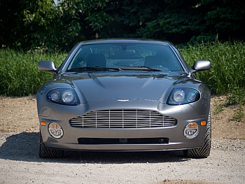 Auto, Aston Martin, Cars, Front View, Grey, V12, Vanquish, 2001 HD wallpaper