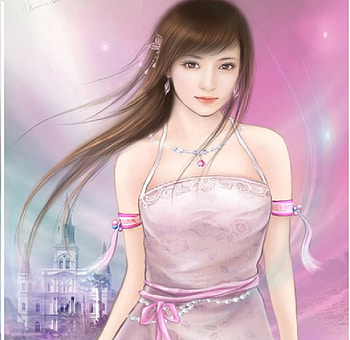 Pink, girl, pink girl, princess HD wallpaper
