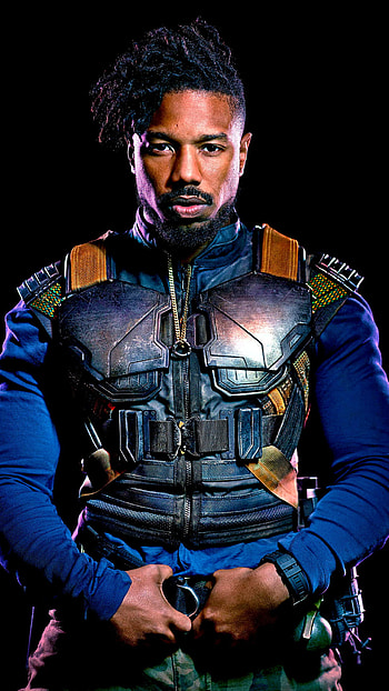 Michael B. Jordan, Movies, Erik Killmonger, Black Panther HD phone wallpaper