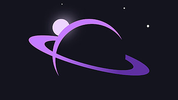 Minimalism Purple Saturn Planet Space Minimalism HD wallpaper