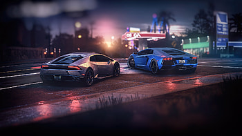 Lamborghini Aventador And Huracan GTA Online The Outrun Overdrive DLC, lamborghini-aventador, lamborghini-huracan, lamborghini, gta, games HD wallpaper