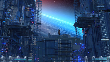 Edge Of The World Scifi Cyberpunk, cyberpunk, scifi, artist, artwork, digital-art, artstation HD wallpaper