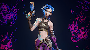 Arcane Jinx Powder Legacy, jinx-league-of-legends, league-of-legends, games, artist, artwork, digital-art, artstation, video-games HD wallpaper